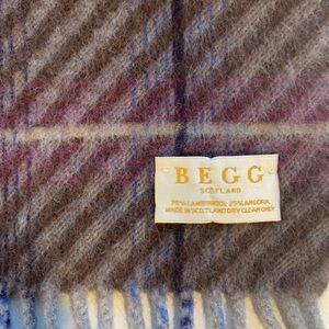 Begg &Co Plaid Wool Scarf